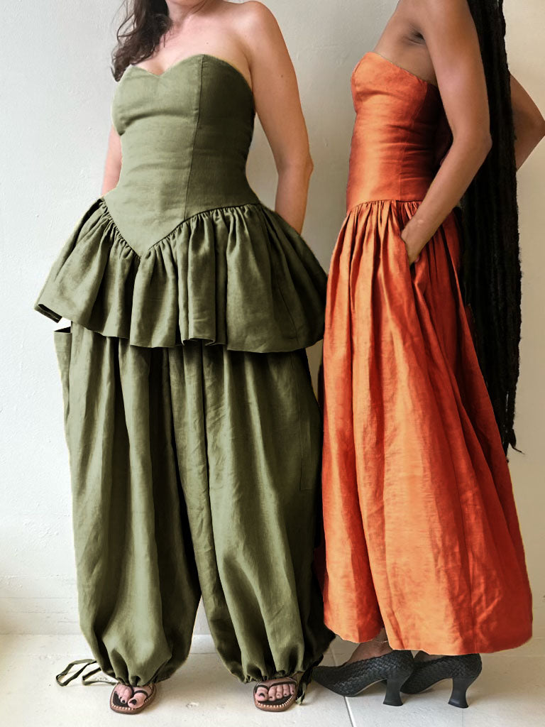Fiery Orange Georgia Sweetheart Midi Dress XXL Fiery Orange Georgia Sweetheart Midi Dress XXL