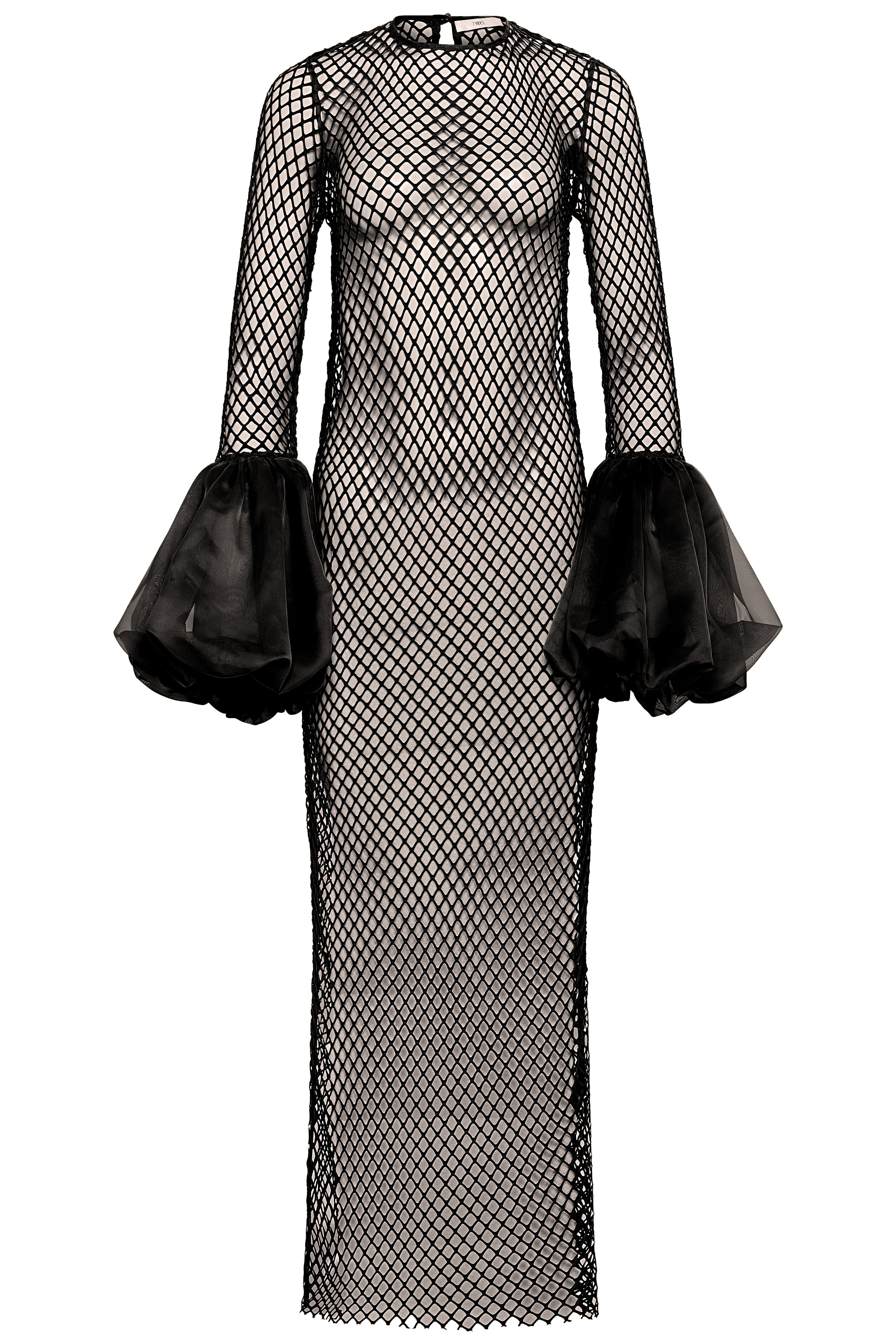 Lola Netted Dress Noir M Lola Netted Dress Noir M