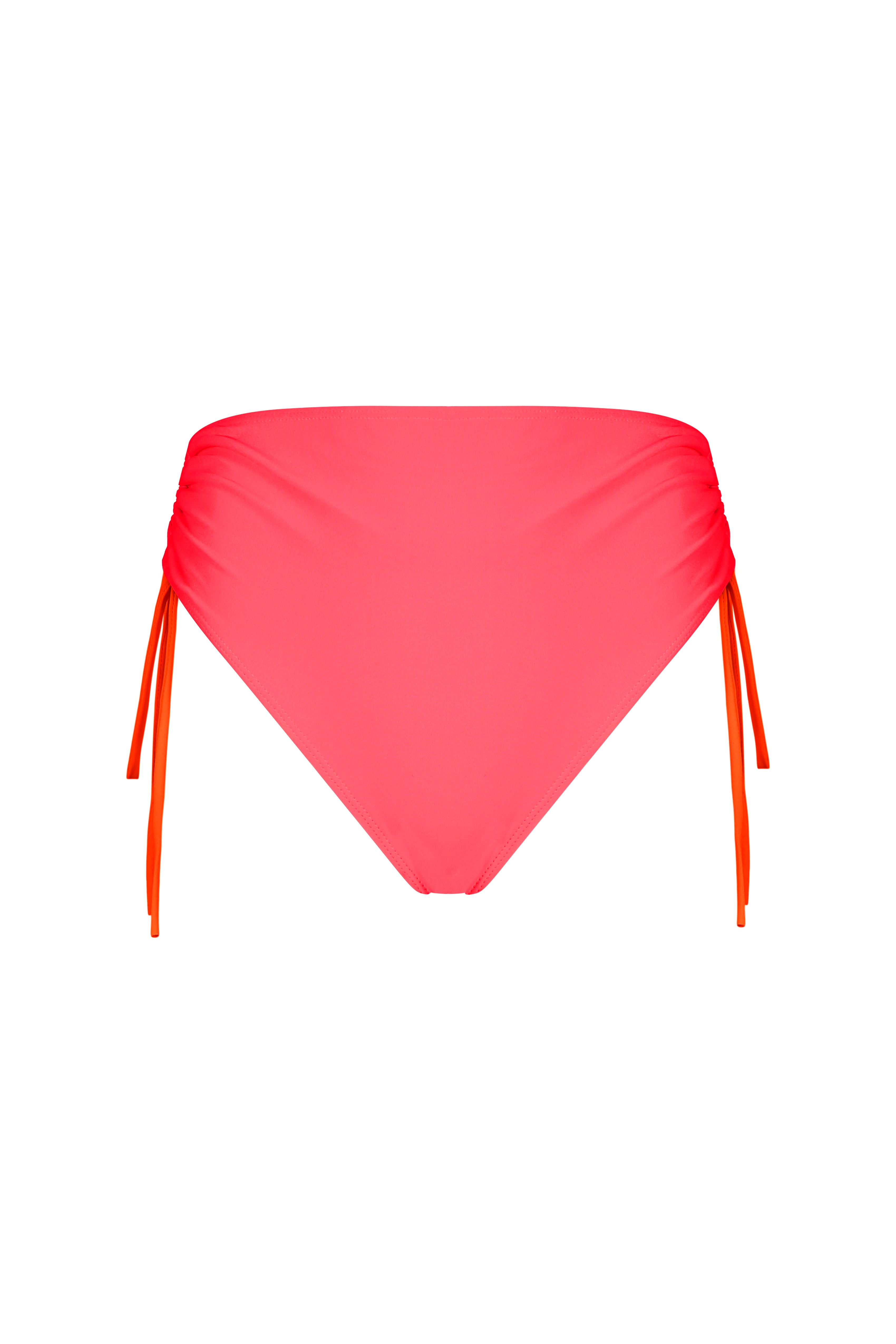 Neon Hot Pink High Waist Thong Bikini Bottoms - Sunnyside Swimwear
