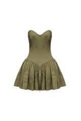 Army Green Georgia Sweetheart Dress Top