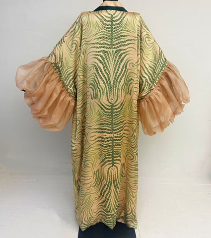 Green Ritual Wilted Sleeve Robe (Made to Order)