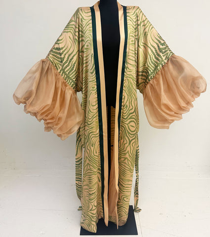 Green Ritual Wilted Sleeve Robe (Made to Order)