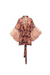 Blush Bae Nutmeg Wilted Sleeve Short Robe