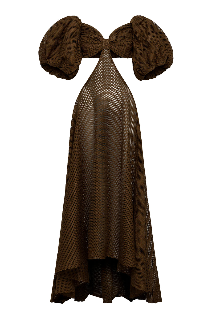 mesh puff long sleeve dress CD 0182 Size 18 A Line Shimmer Long Sheer Puff Sleeve Mother Of Dress Formal Evening Gown