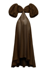 Zoe Puff Sleeve Mesh Dress