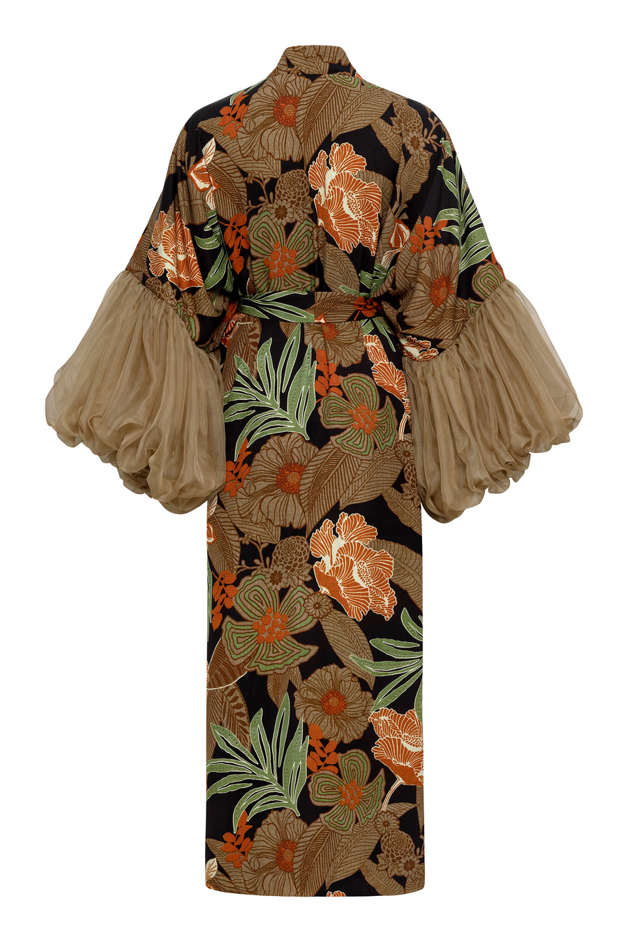 Mélange de Palmes Wilted Sleeve Robe