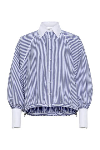 Navy/Bone Pin Stripe Lyte Poet Top