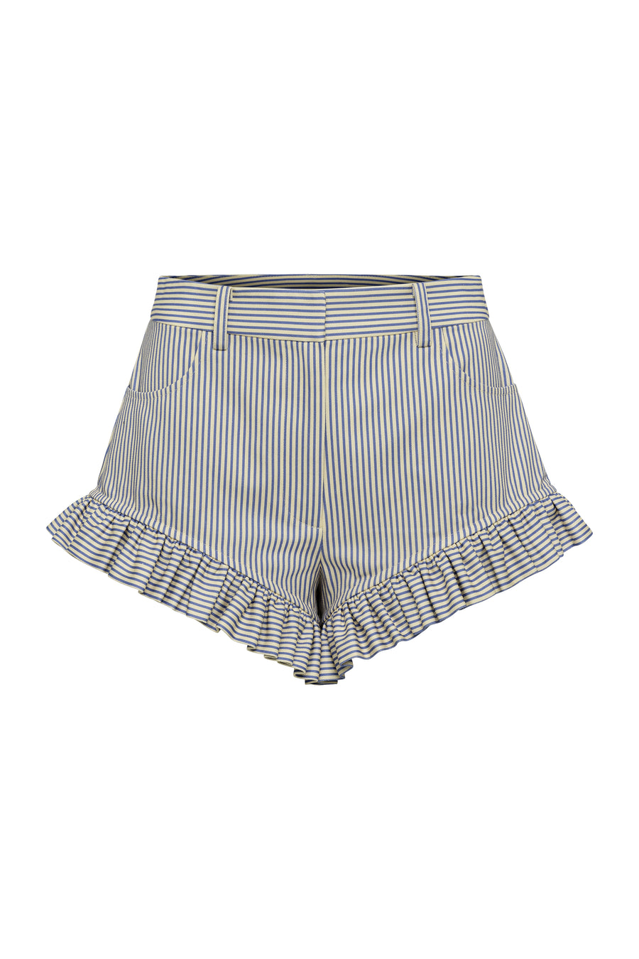 Navy & Bone Stripe Maxine Peek A Boo Beach Short