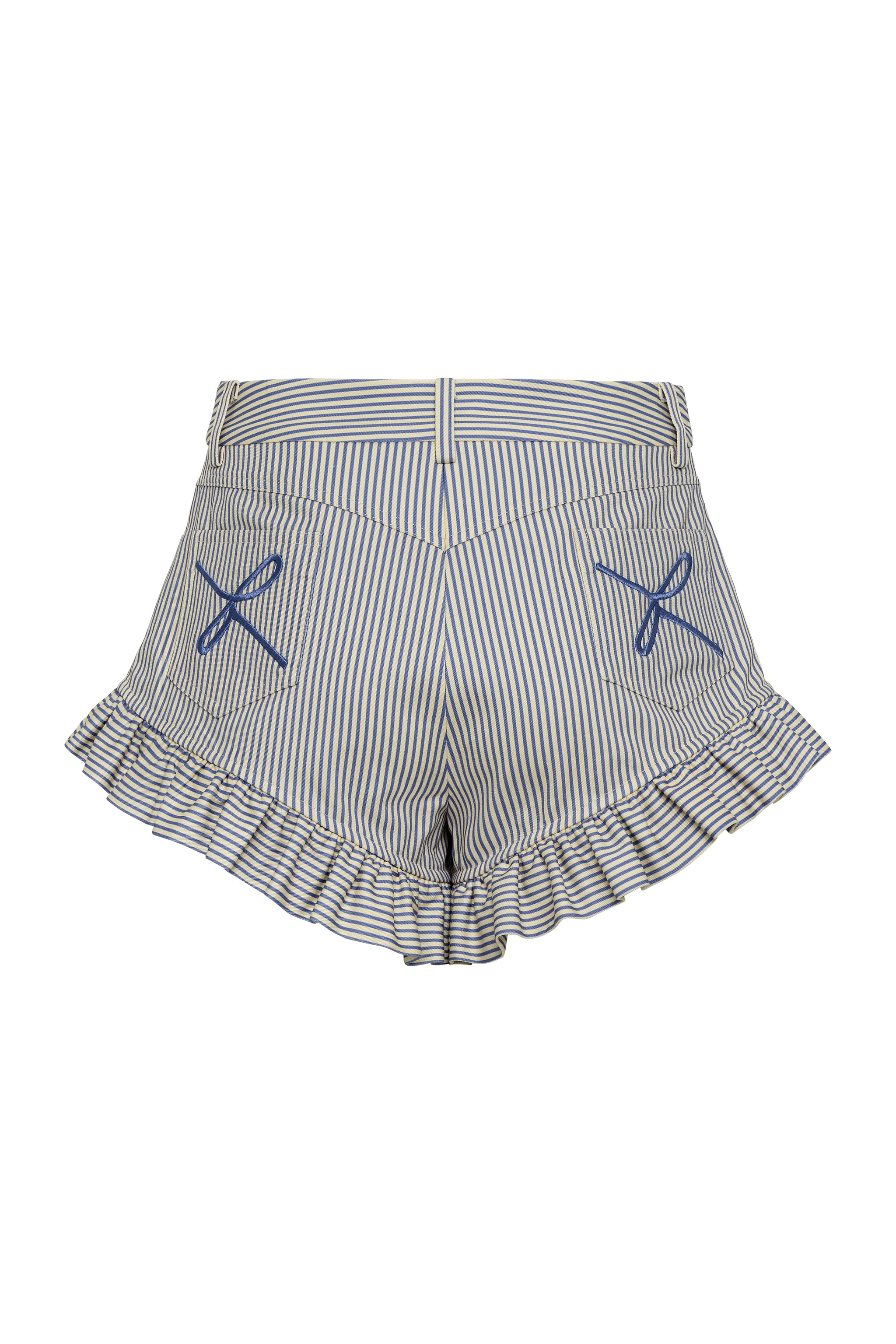 Navy & Bone Stripe Maxine Peek A Boo Beach Short – Fe Noel