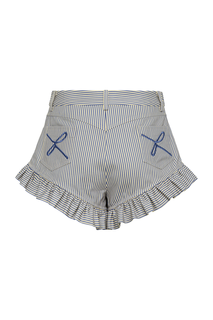 Navy & Bone Stripe Maxine Peek A Boo Beach Short