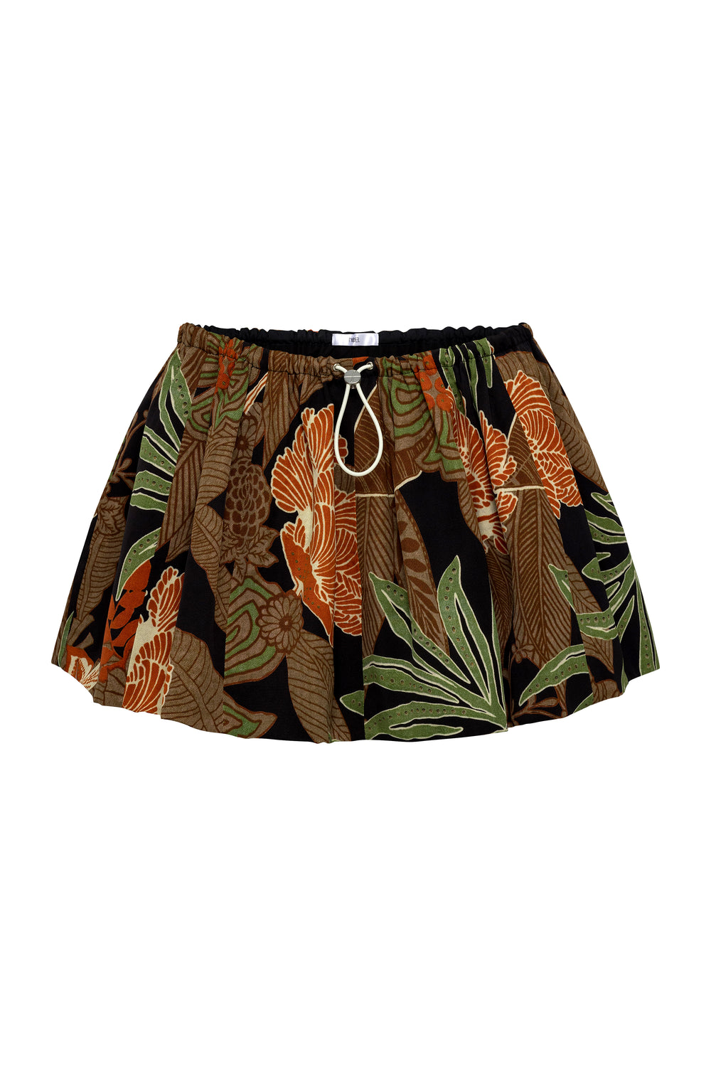 Mélange de Palmes Bubble Mini Skirt