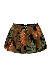 Mélange de Palmes Bubble Mini Skirt