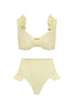 Bone Ruffle Fin Two Piece Swim Set