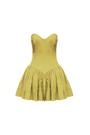 Vintage Yellow Georgia Sweetheart Dress Top