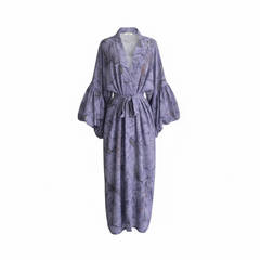 Hibiscus Sheer Wilted Sleeve Robe
