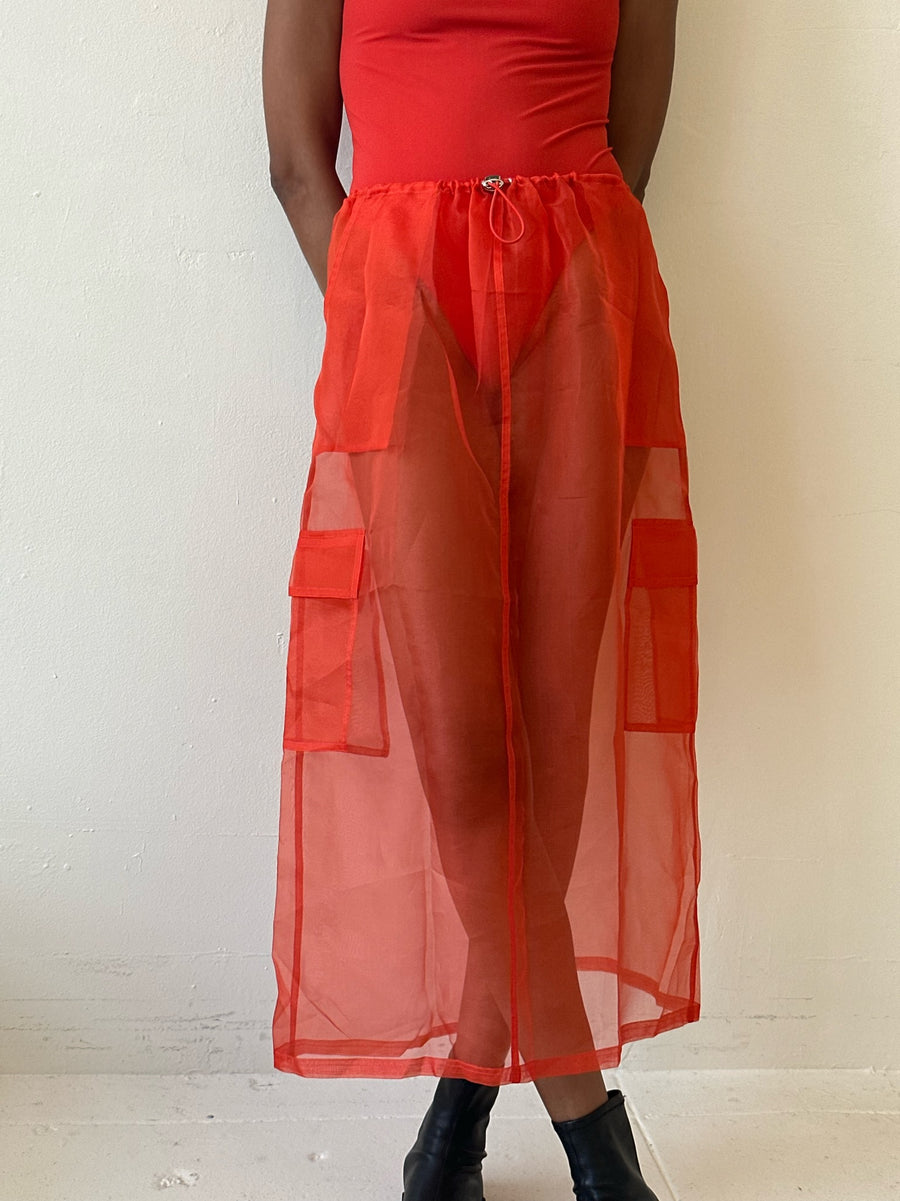 Fuego Organza Cargo Skirt