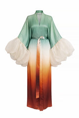 Spice Gradient Wilted Sleeve Robe (Made to Order)