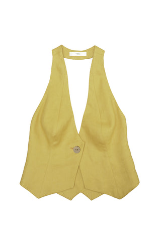 Vintage Yellow Halle Halter Vest