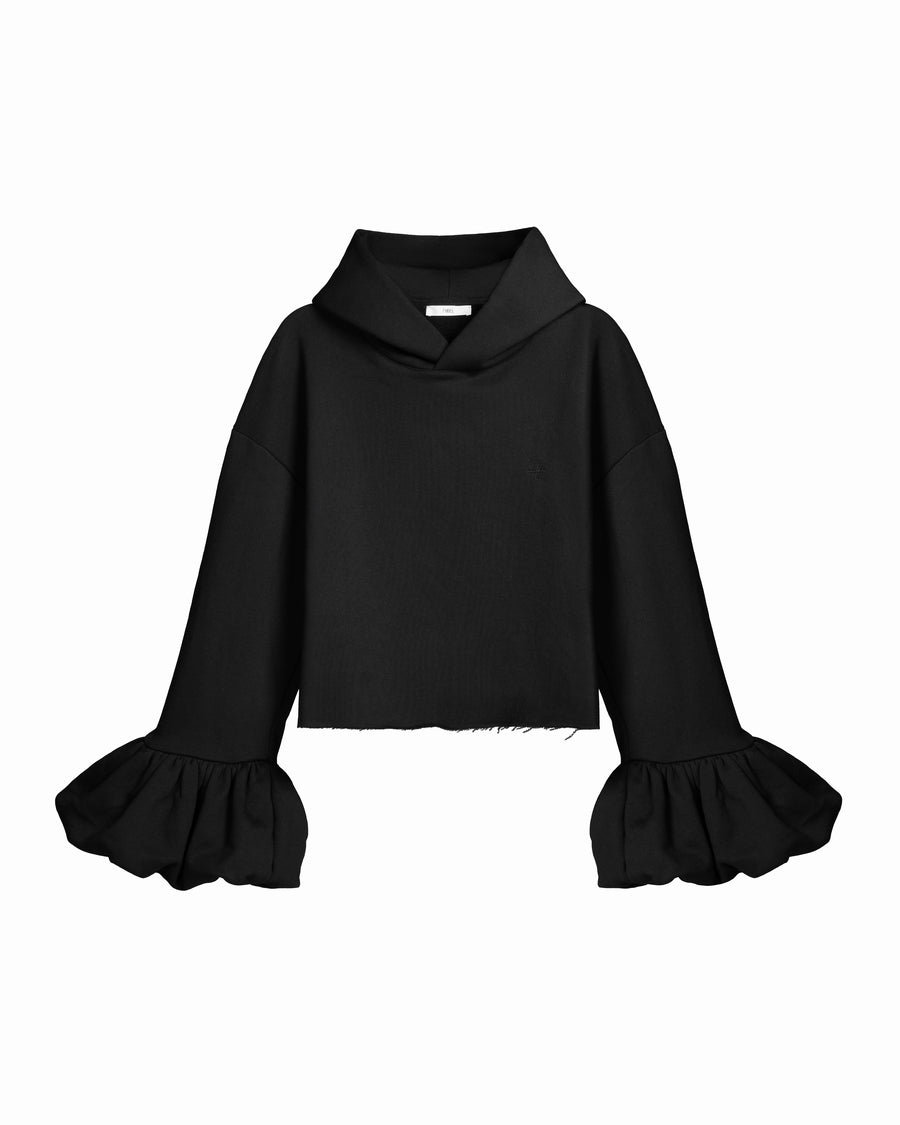 Noir Lightweight Statement Sleeve Hoodie