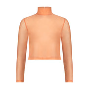 Cantaloupe Mesh Top