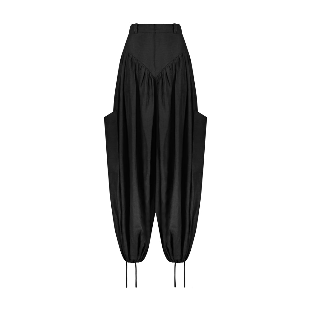 Black Cargo Panty Pant (Made to Order)