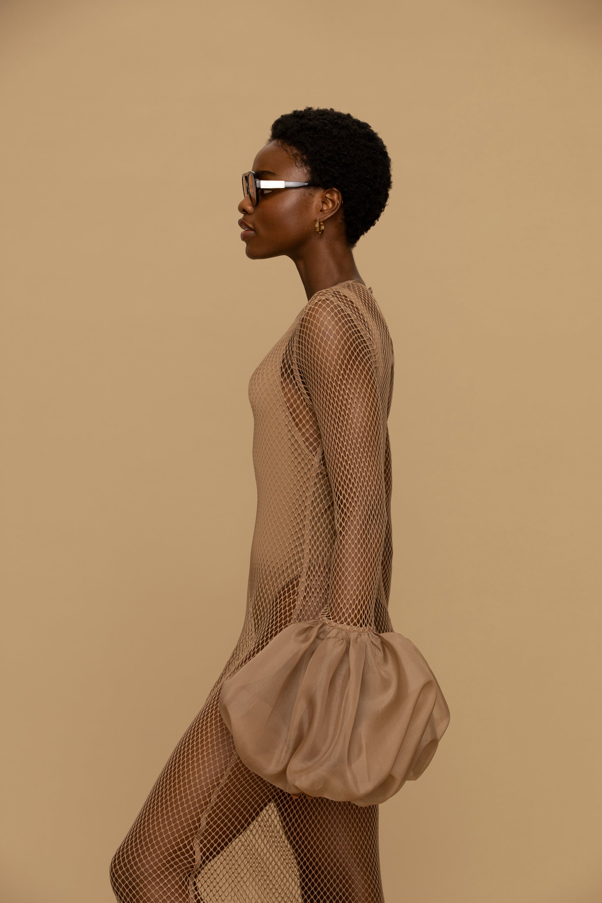 Lola Netted Dress Nude – Fe Noel