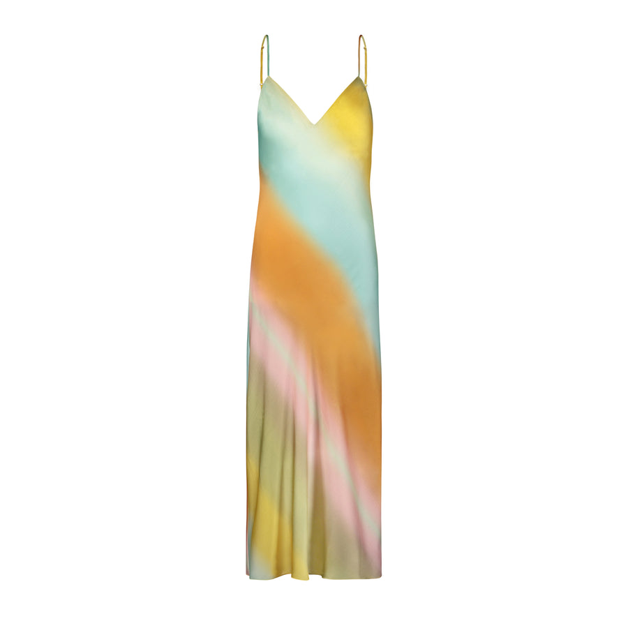Fe Noel Sundance Halter Slip Dress in Pink,Green - size S Fe Noel Sundance Halter Slip Dress in Pink,Green - size S